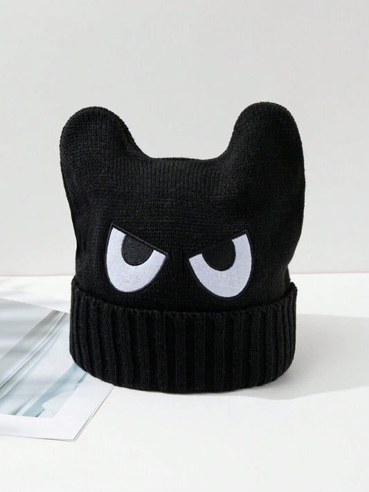 Eye embroidered beanie