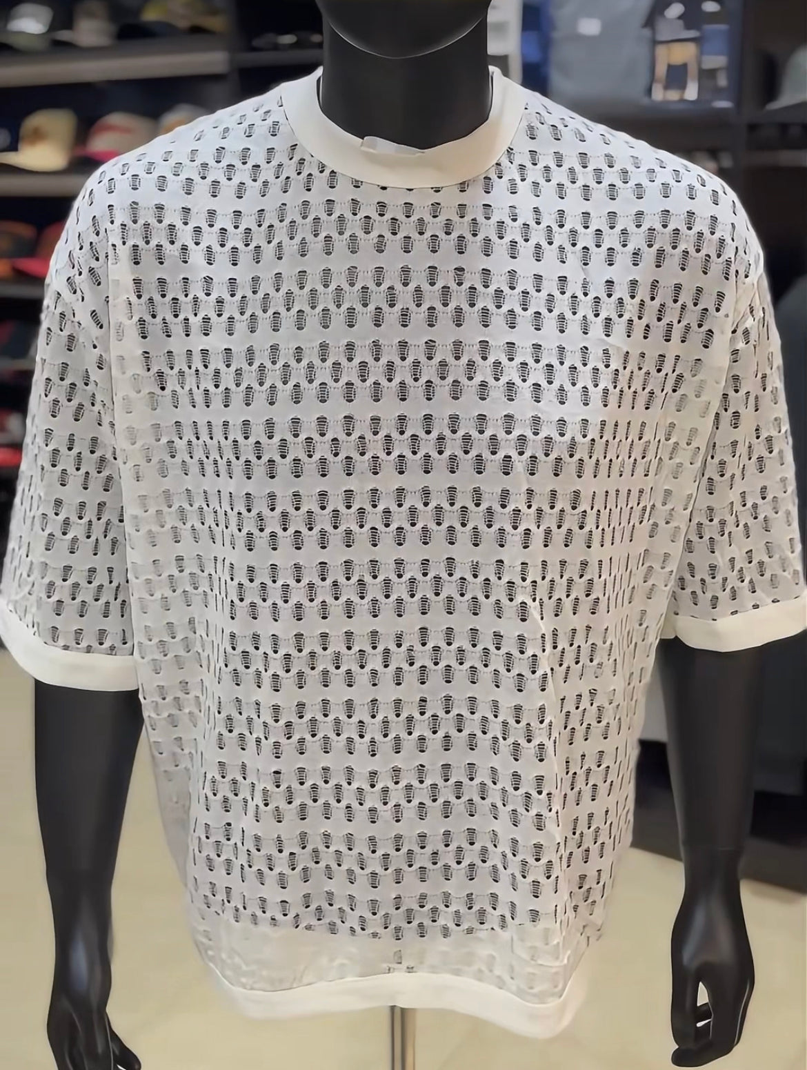 Boohoo distressed neck knit tee