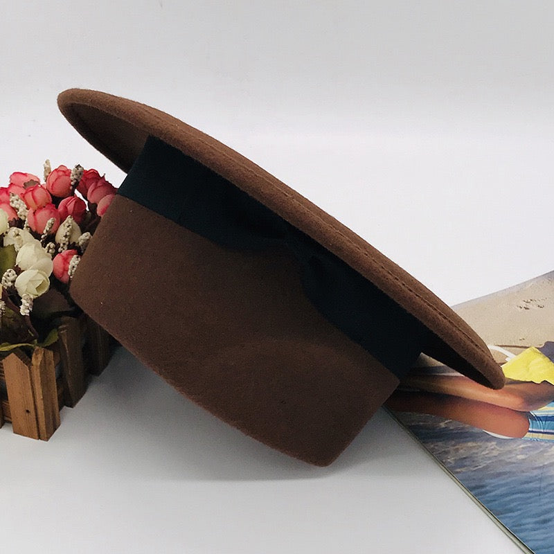 Wool fedora brim hat