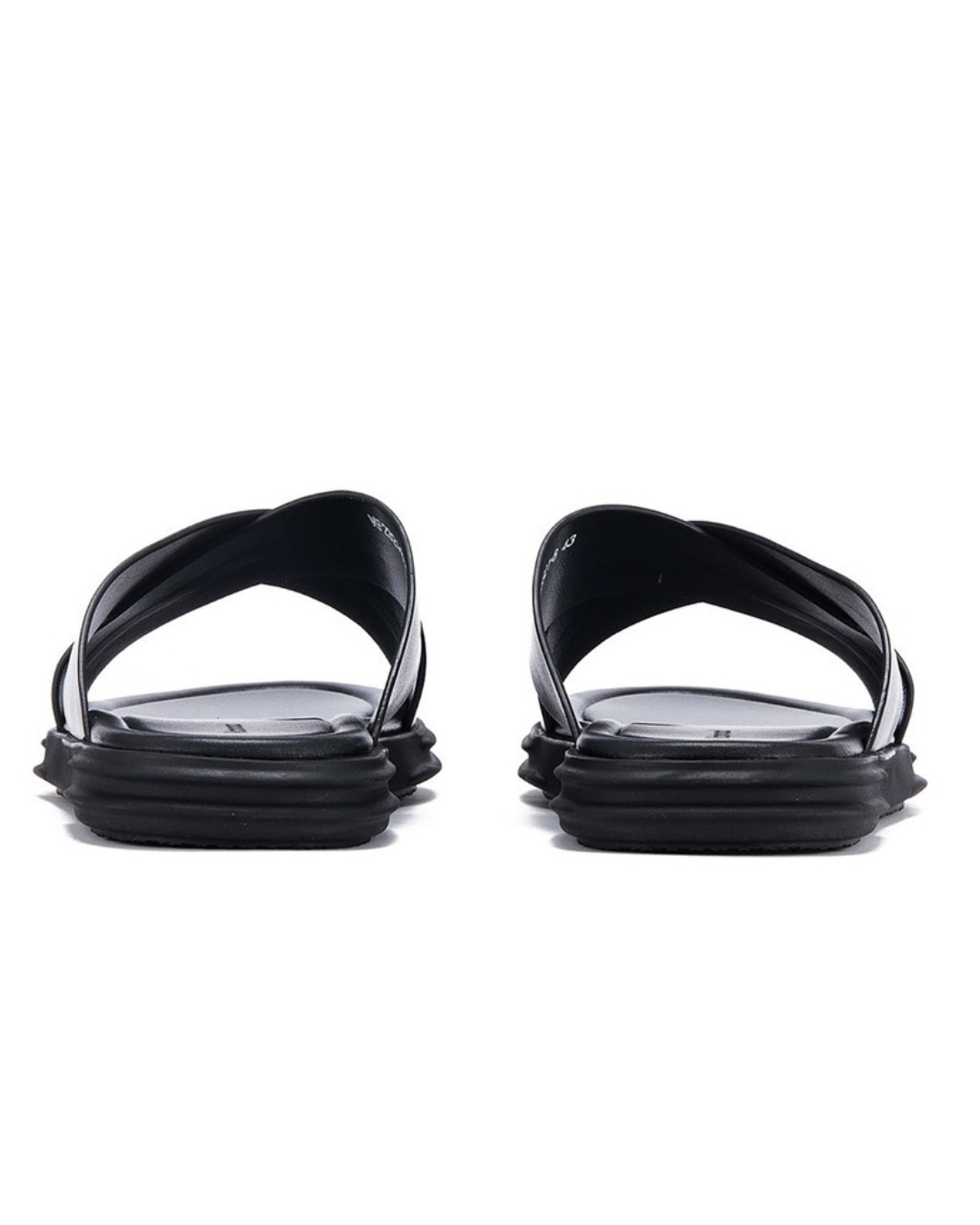 Leather chunky crisscross sandal