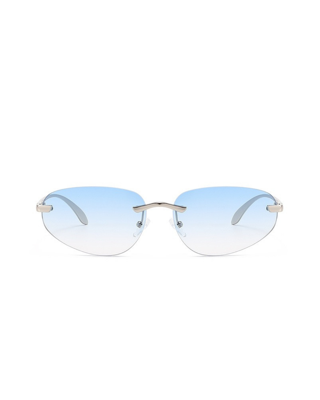 Oval rimless glasses