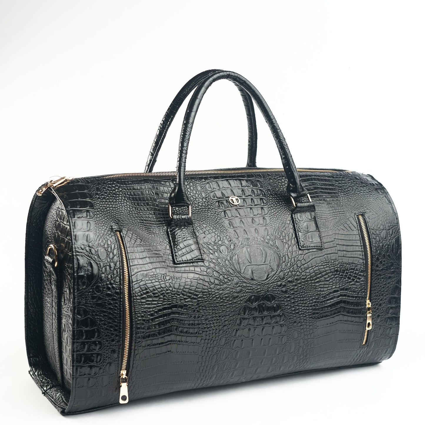 Croc leather jumbo duffel bag