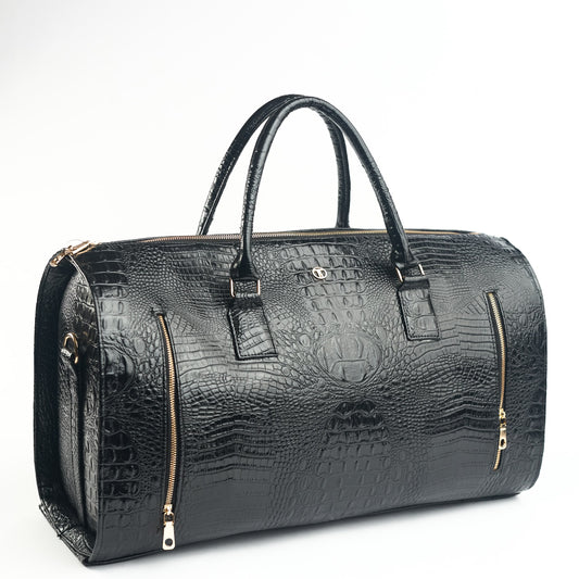 Croc leather jumbo duffel bag