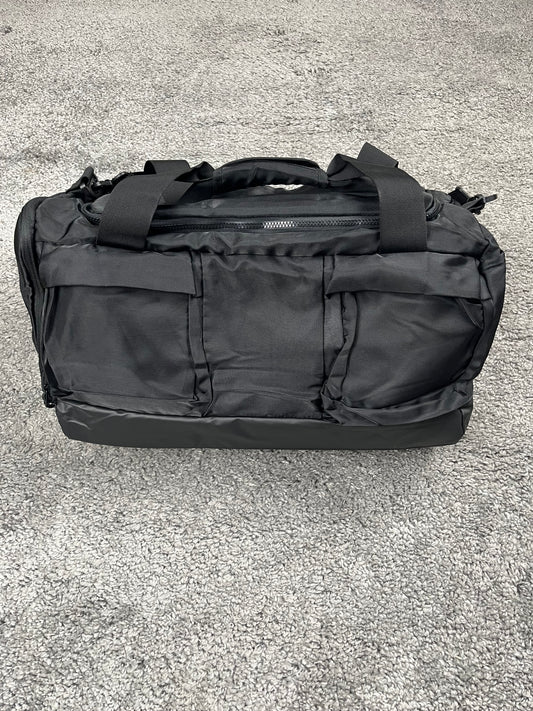 Plain tactical black duffel bag