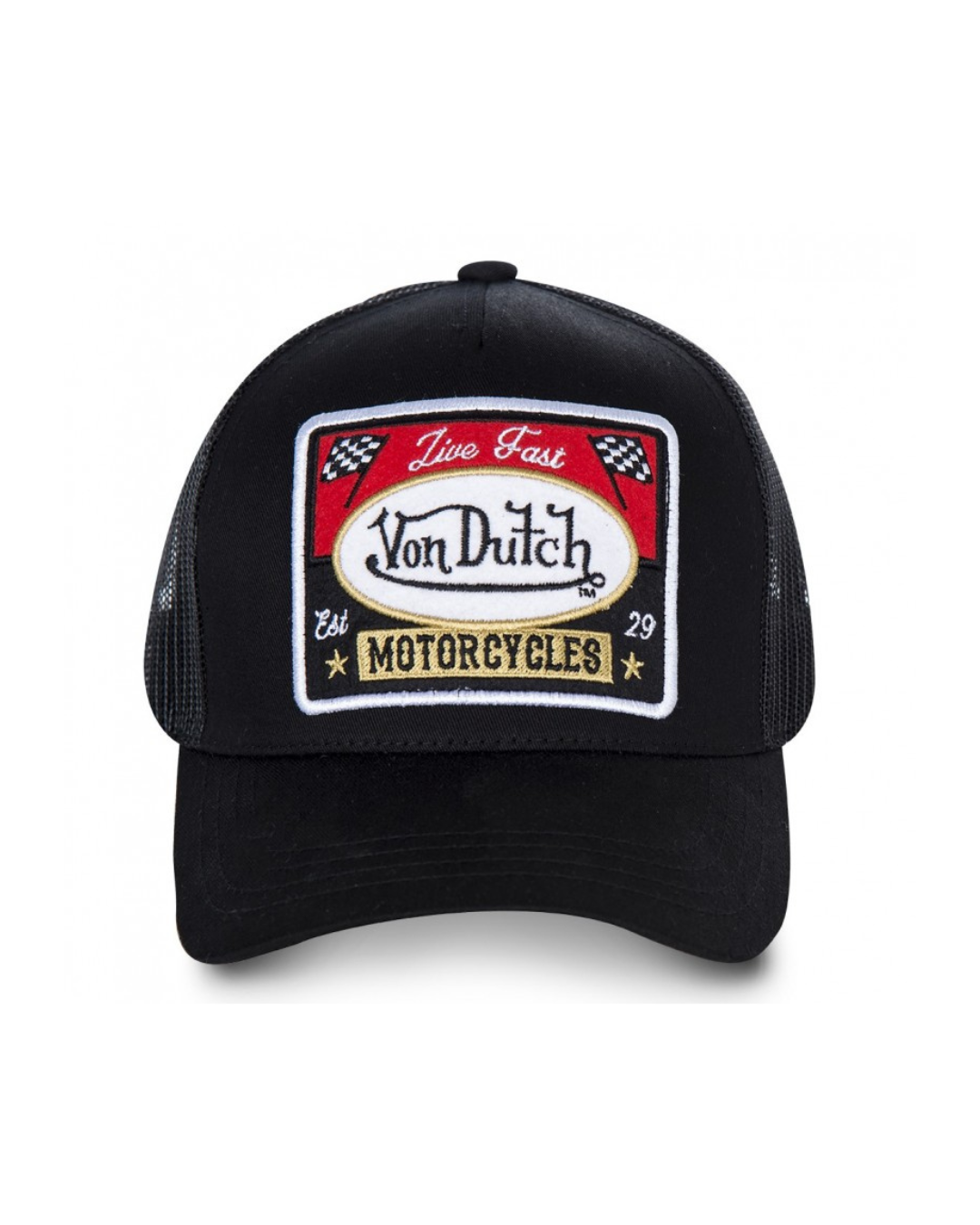 VonDutch VD motorcycle patch trucker cap