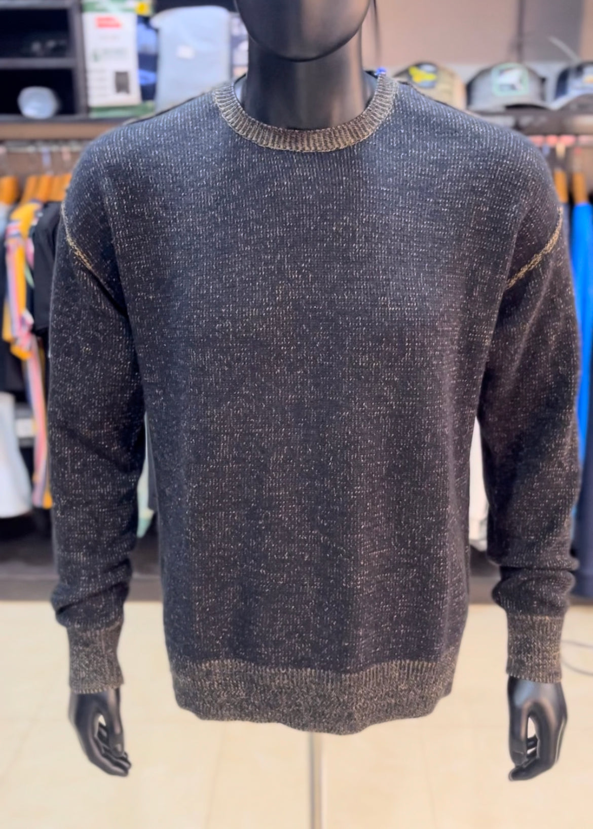 Jack & Jones wool blend crew neck sweatshirt brown