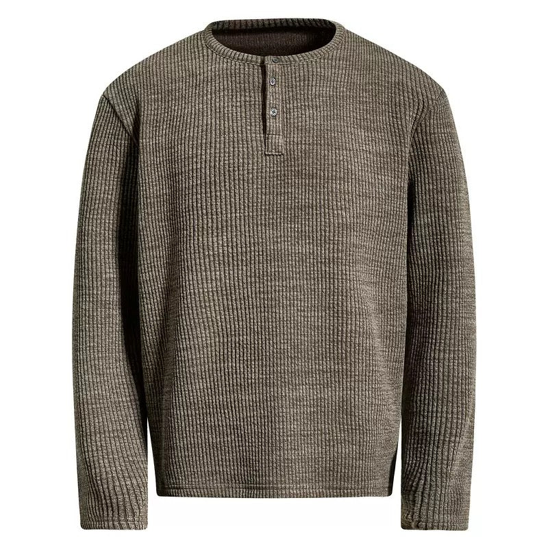 Henley longsleeve waffle shirt