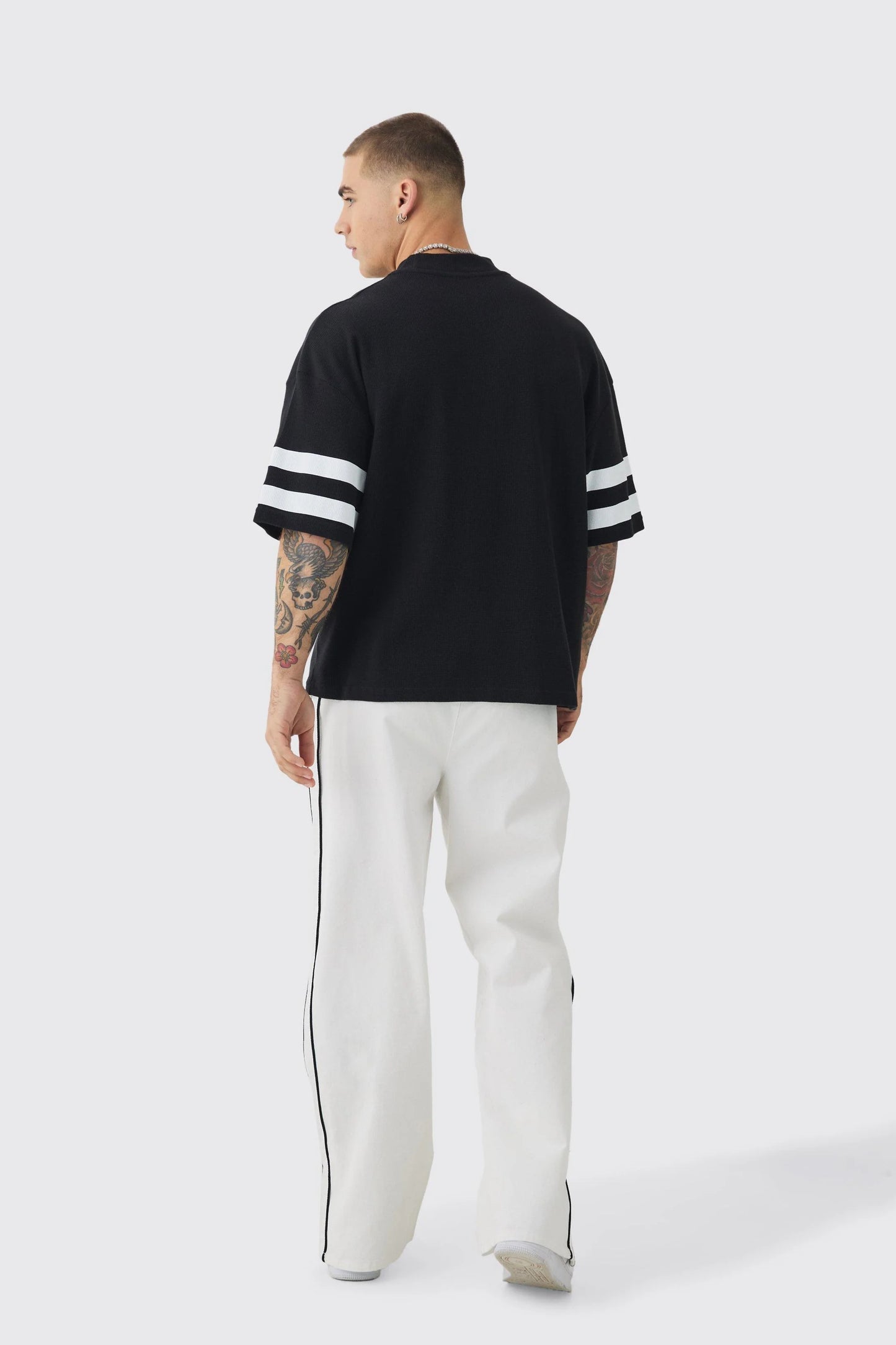 Boohoo oversized homme waffle tee