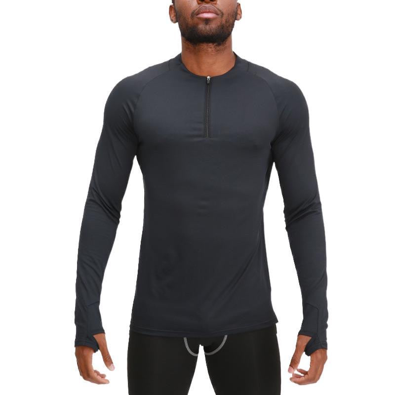 Quick dry quarter zip compression fitness top