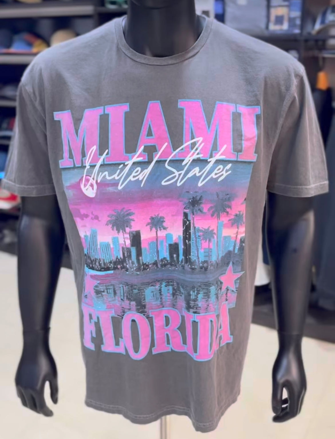 Boohoo miami washed graphic tee