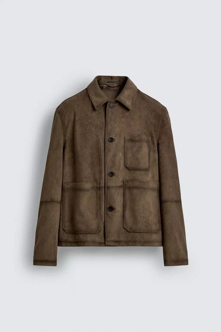 Zara brown suede jacket