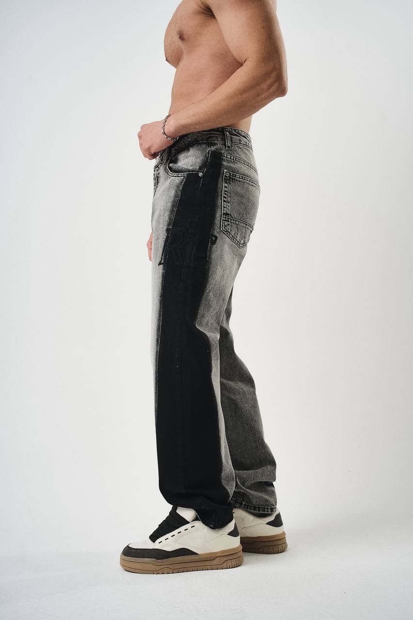 Retro club embroidered jeans