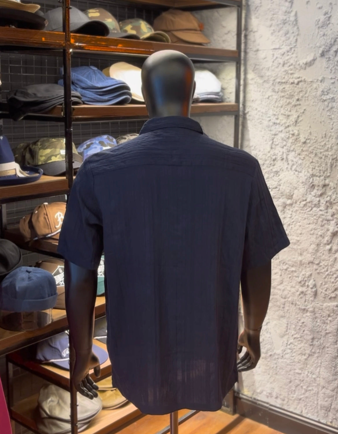 Zudio cotton shirt in navy blue