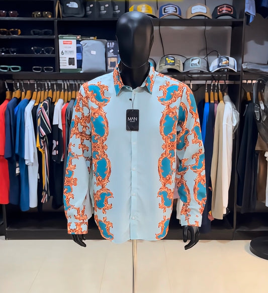 BoohooMan Patterned longsleeve shirt
