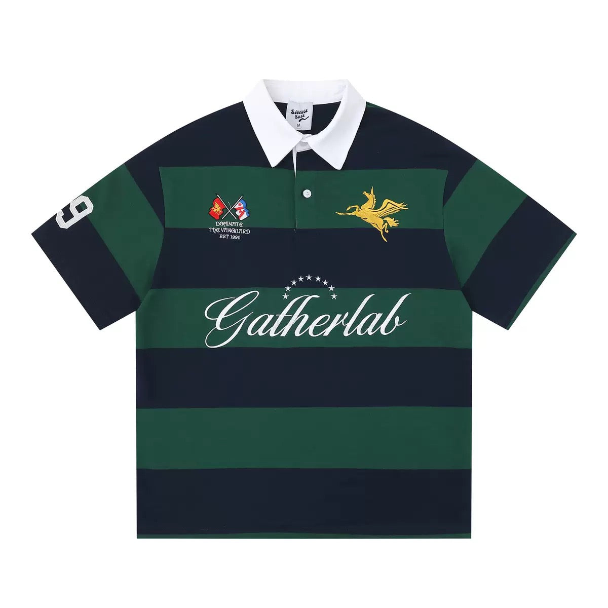 SB rugby polo in green