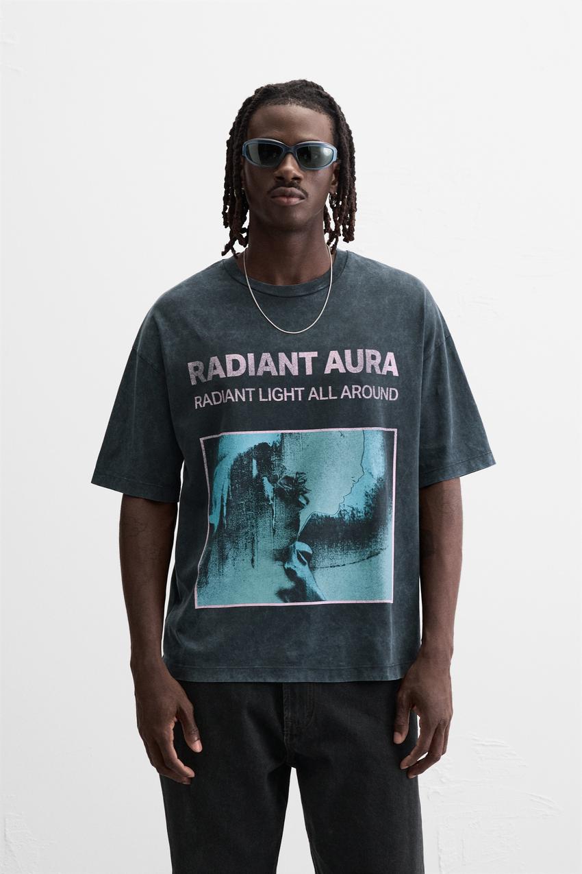 Zara Washed effect radiant aura tee