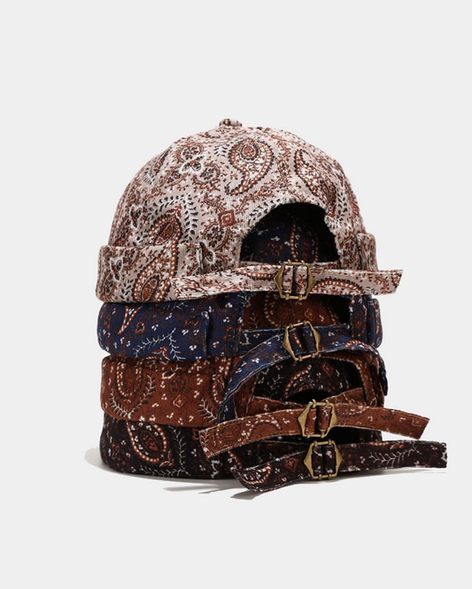 Paisley print docker hat