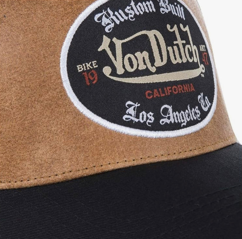 VonDutch VD staple leather mix trucker