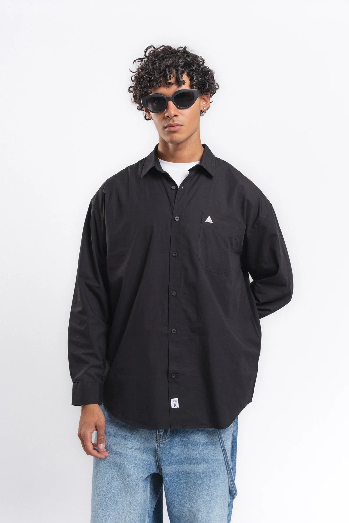Retro club metal label shirt