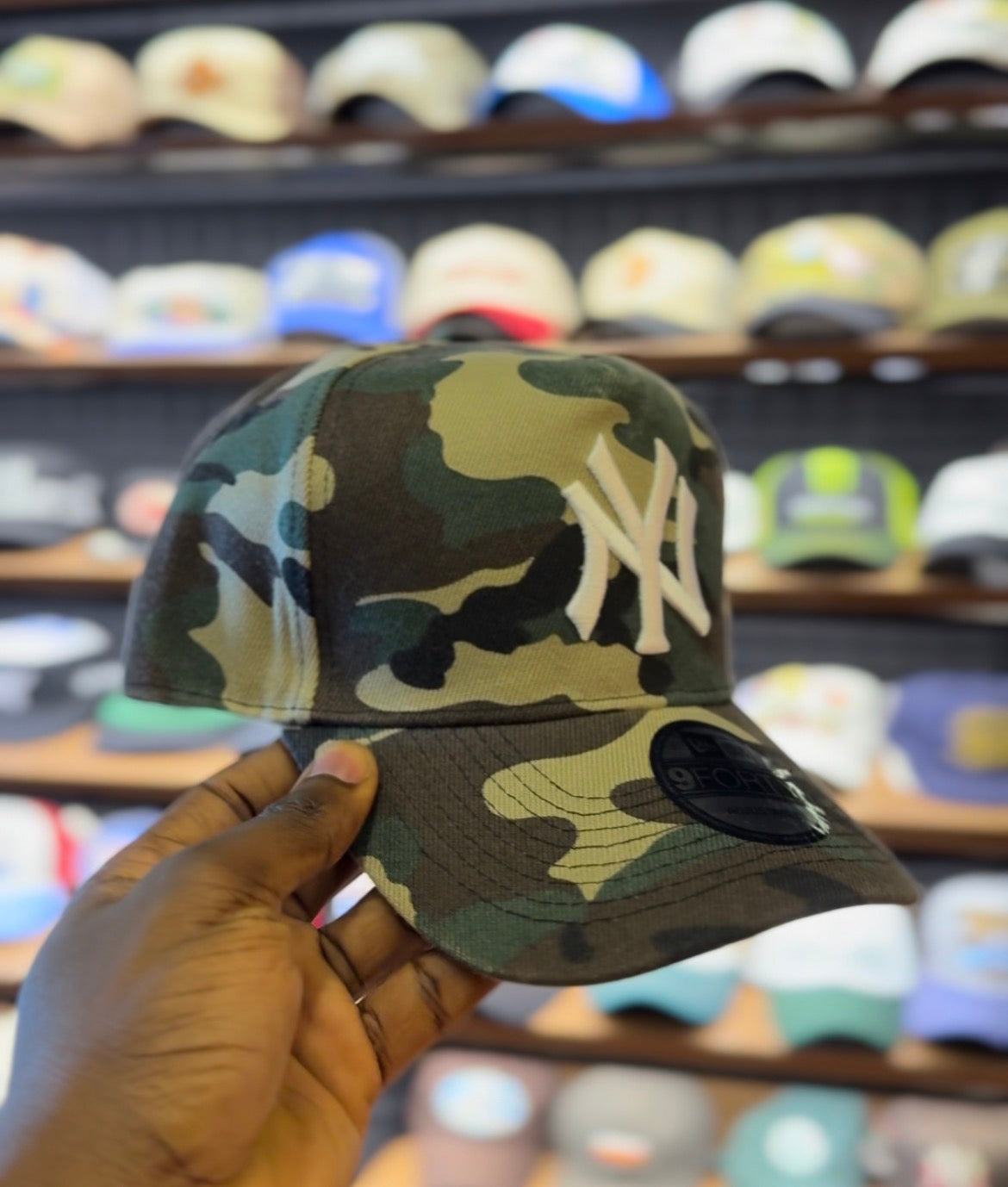 NY camo hat
