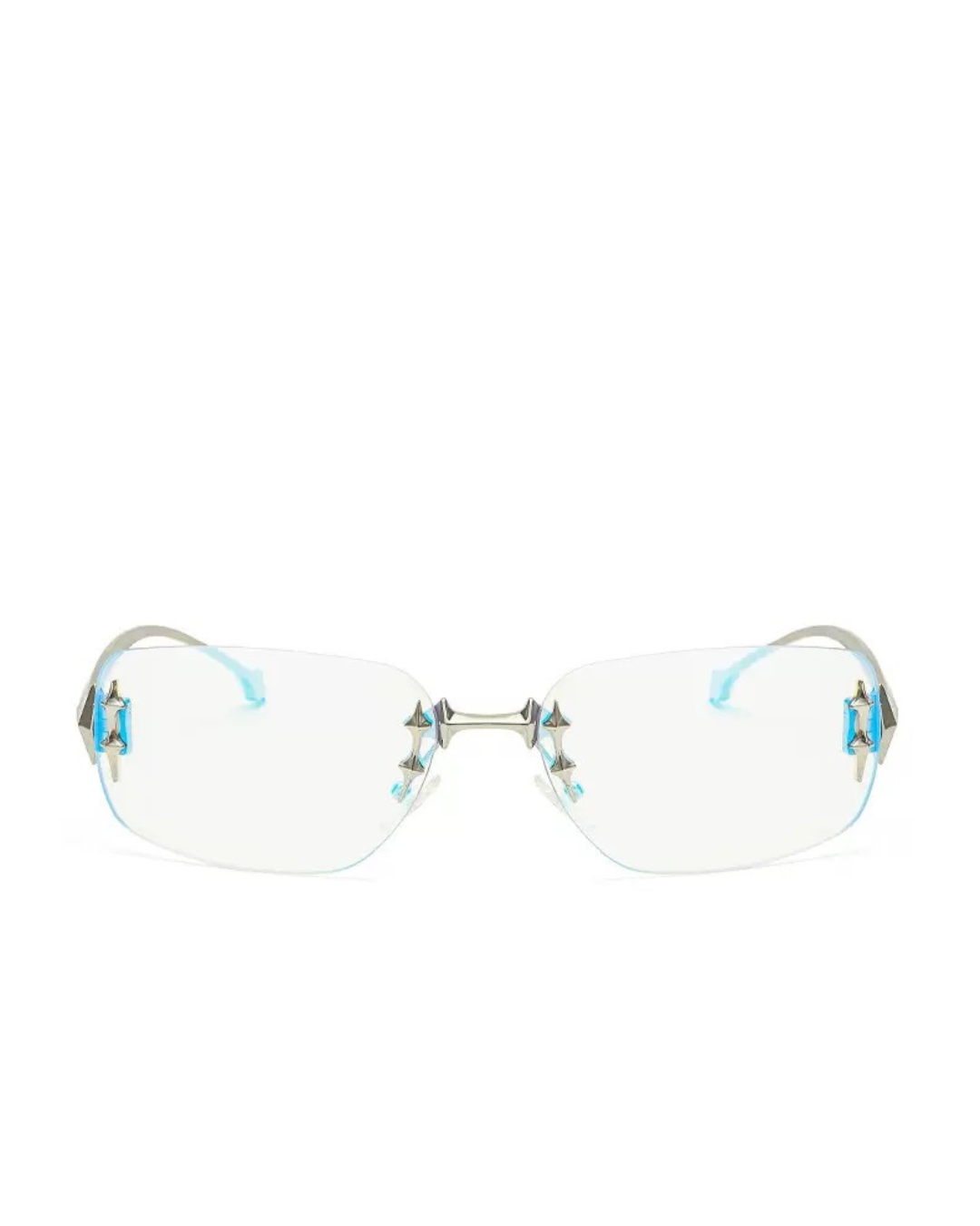 Rimless Y2K glasses