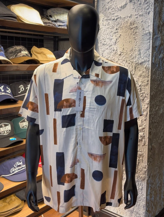Style union printed revere shirt
