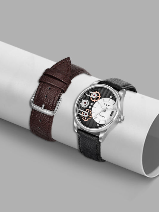 Tomi leather strap wristwatch