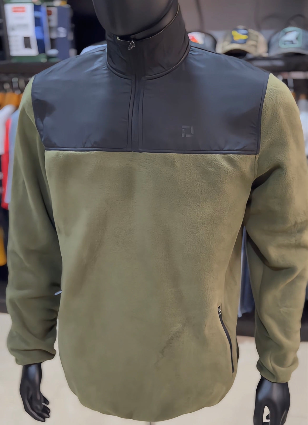 Only & Sons fleece jacket in khaki green