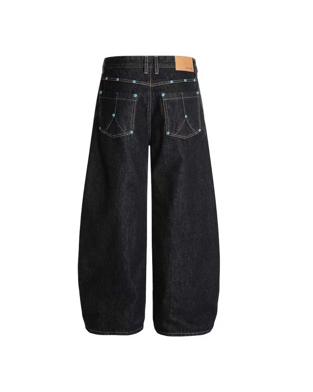 Studded balloon cut denim jean pants