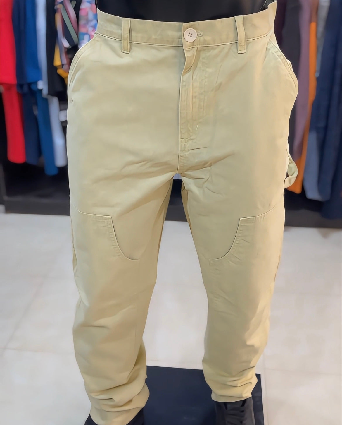 Acid washed carpenter pants