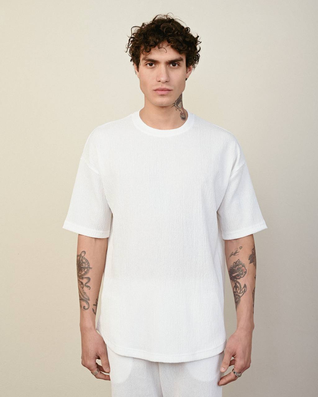 Marrakech textured boxy t shirt