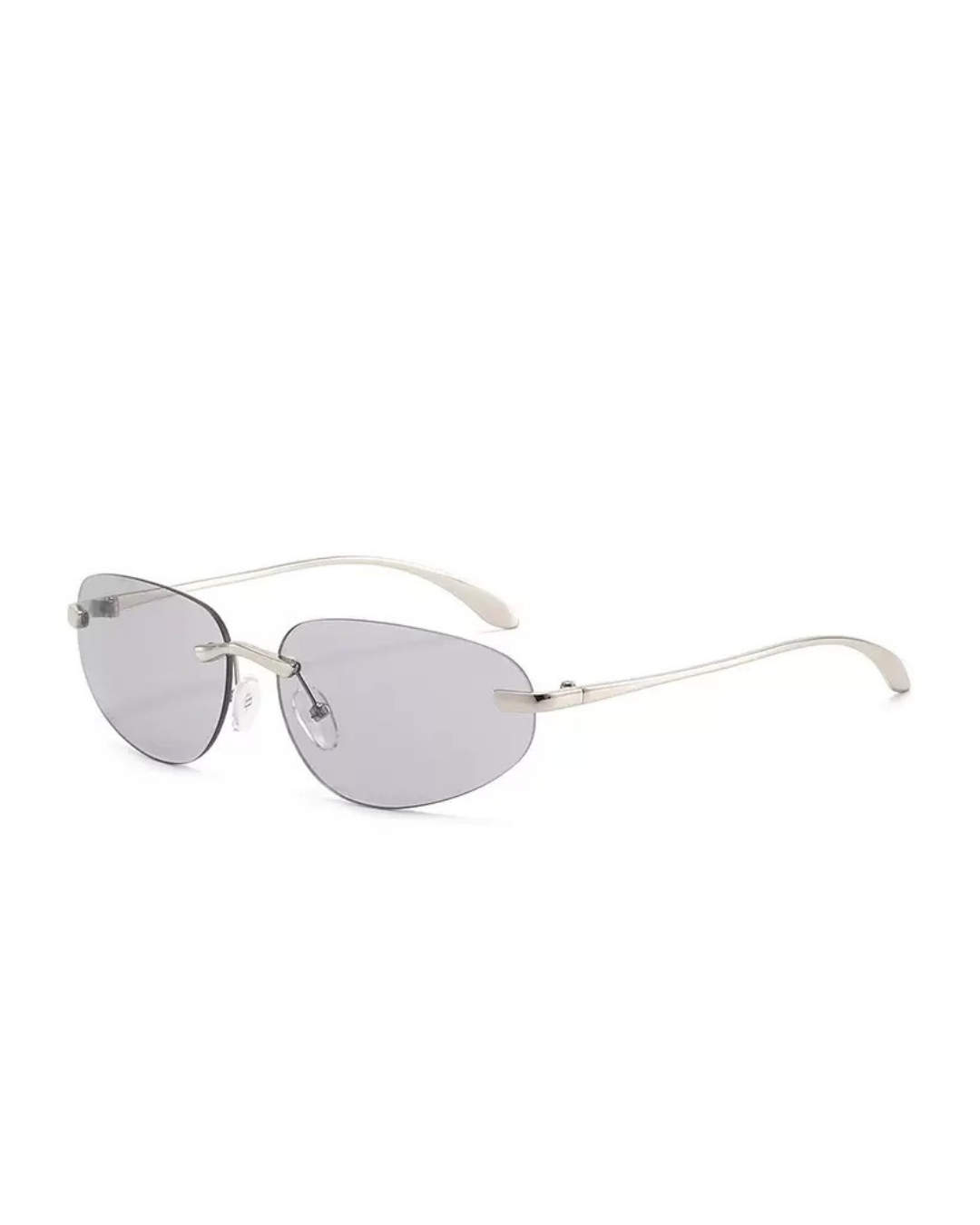 Oval rimless glasses