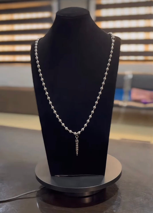 Indi steel beaded necklace