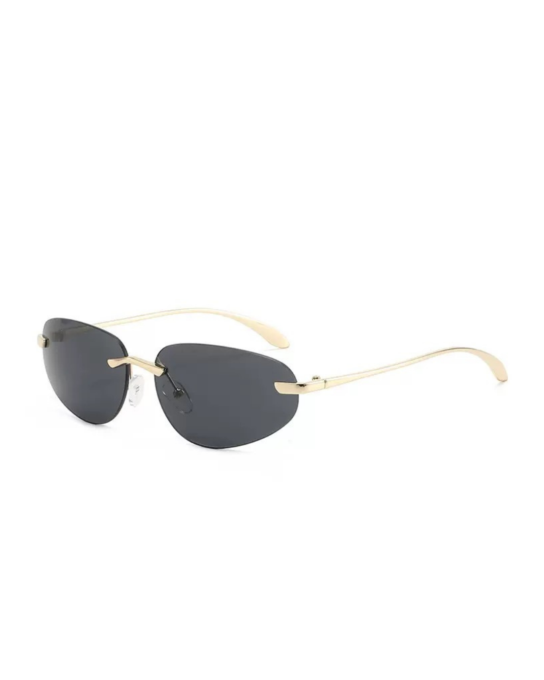 Oval rimless glasses