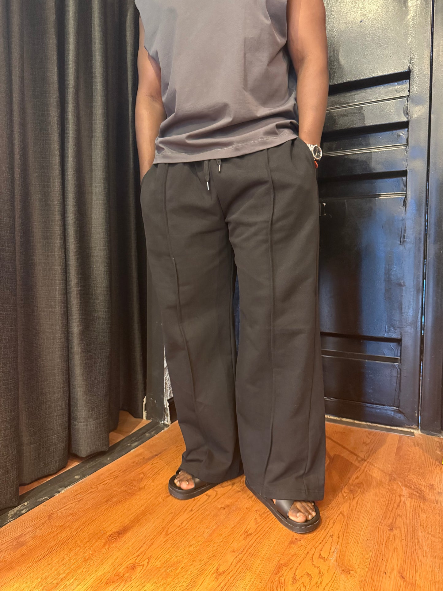 Ribbed baggy jogger