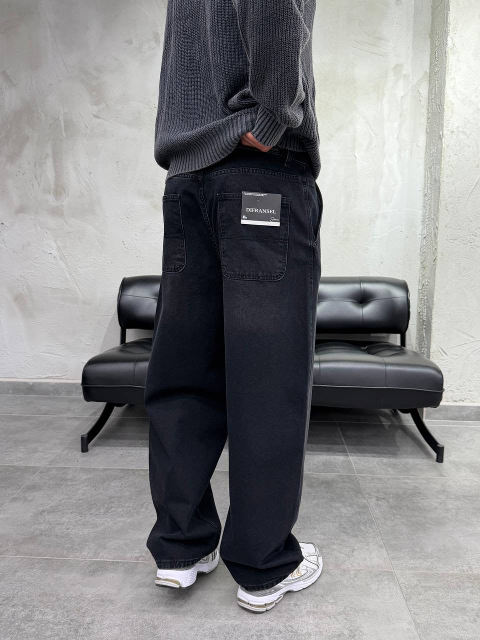 Difransel super baggy jean in black