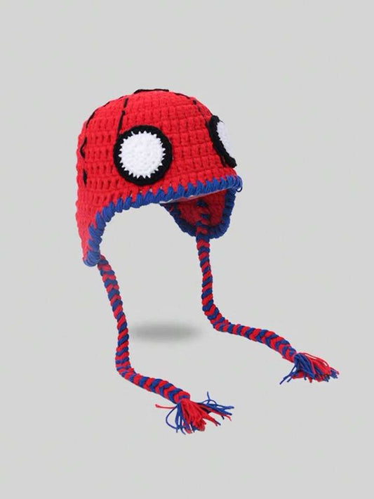 Y2k spidey knitted beanie
