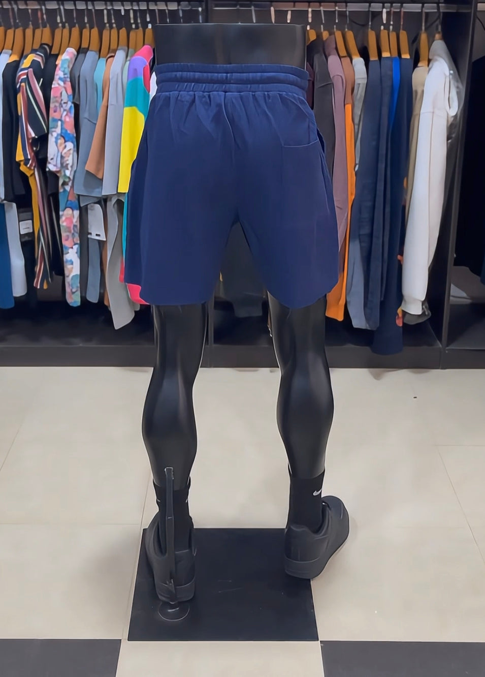 Ribbed short length short