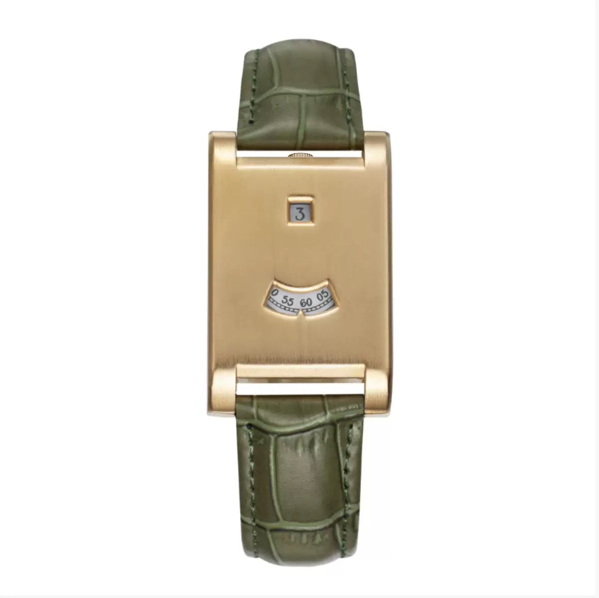 Shell date leather watch