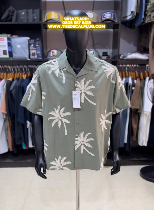 Primark palm embroidered shirt