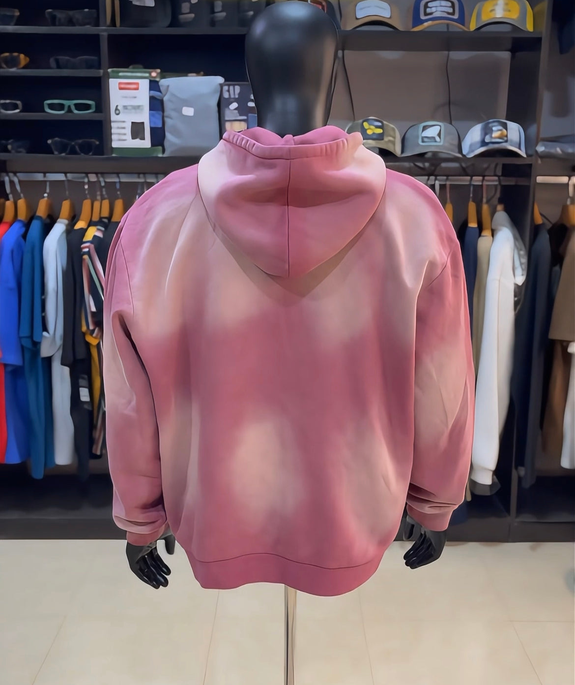 Boohoo oversized washed full zip hoodie