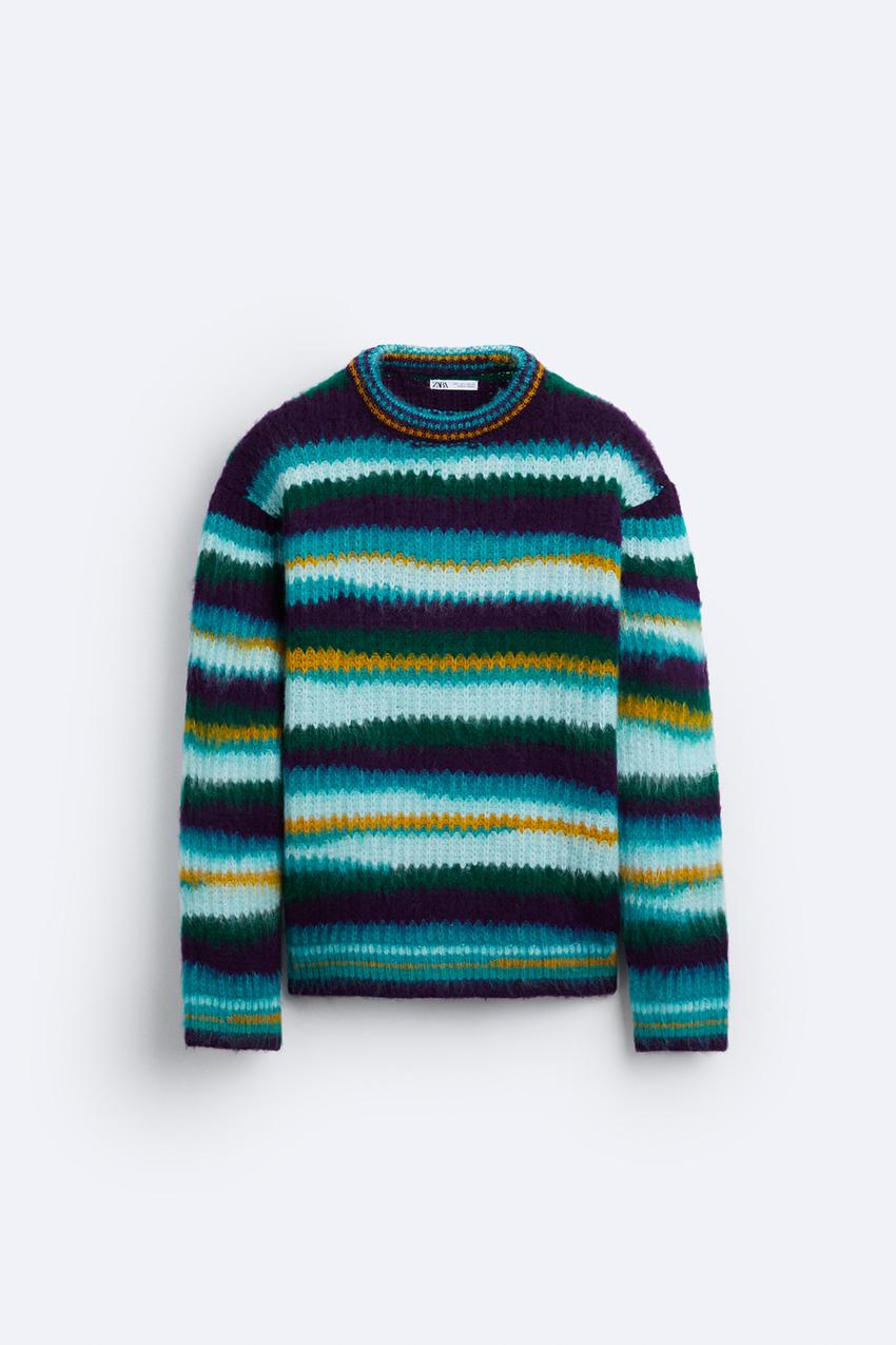 Zara brushed stripe sweater