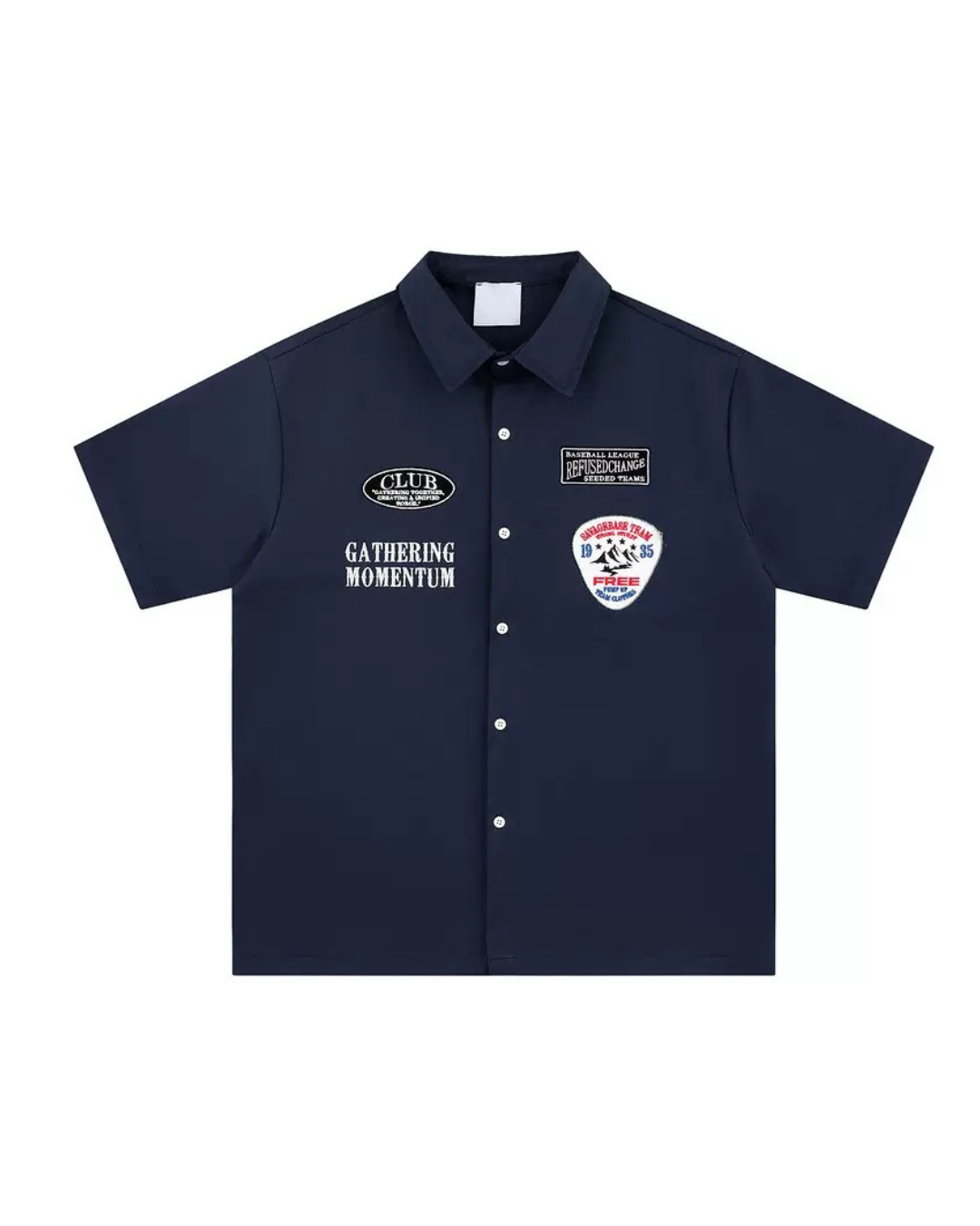 Patch motorsport shirt in navy