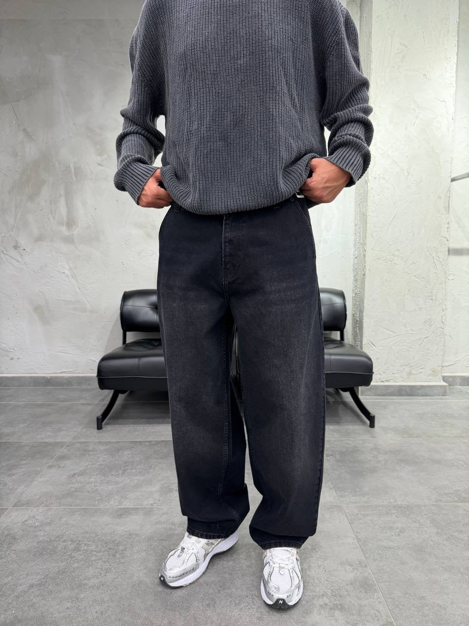 Difransel super baggy jean in black