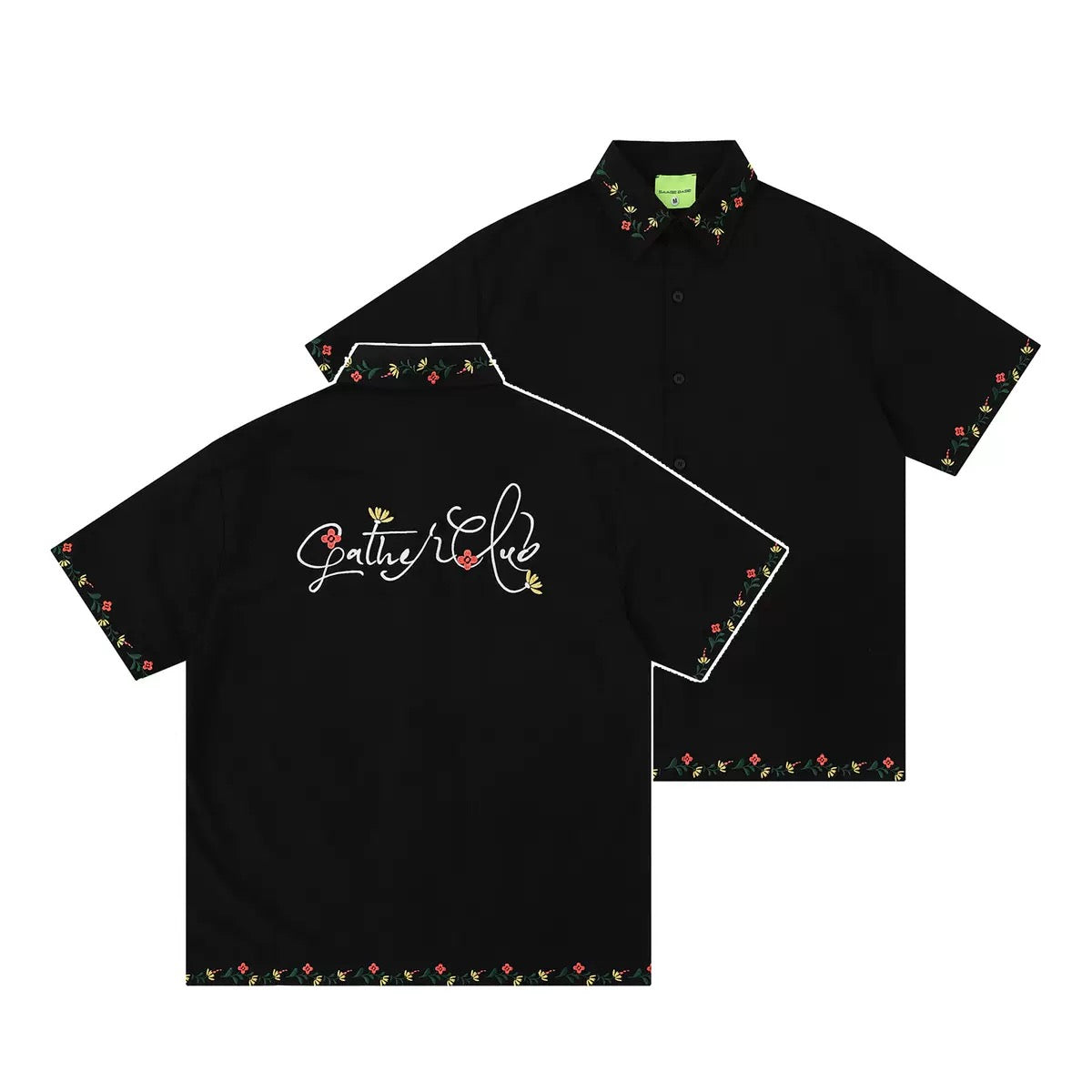 Floral embroidered shirt