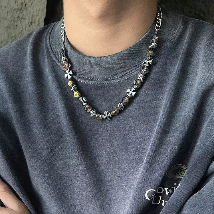 Cruciferous beaded necklace
