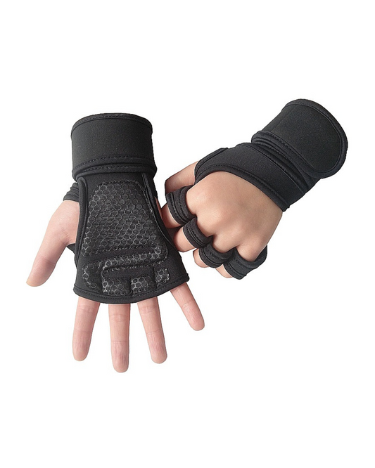 Half finger gym gloves
