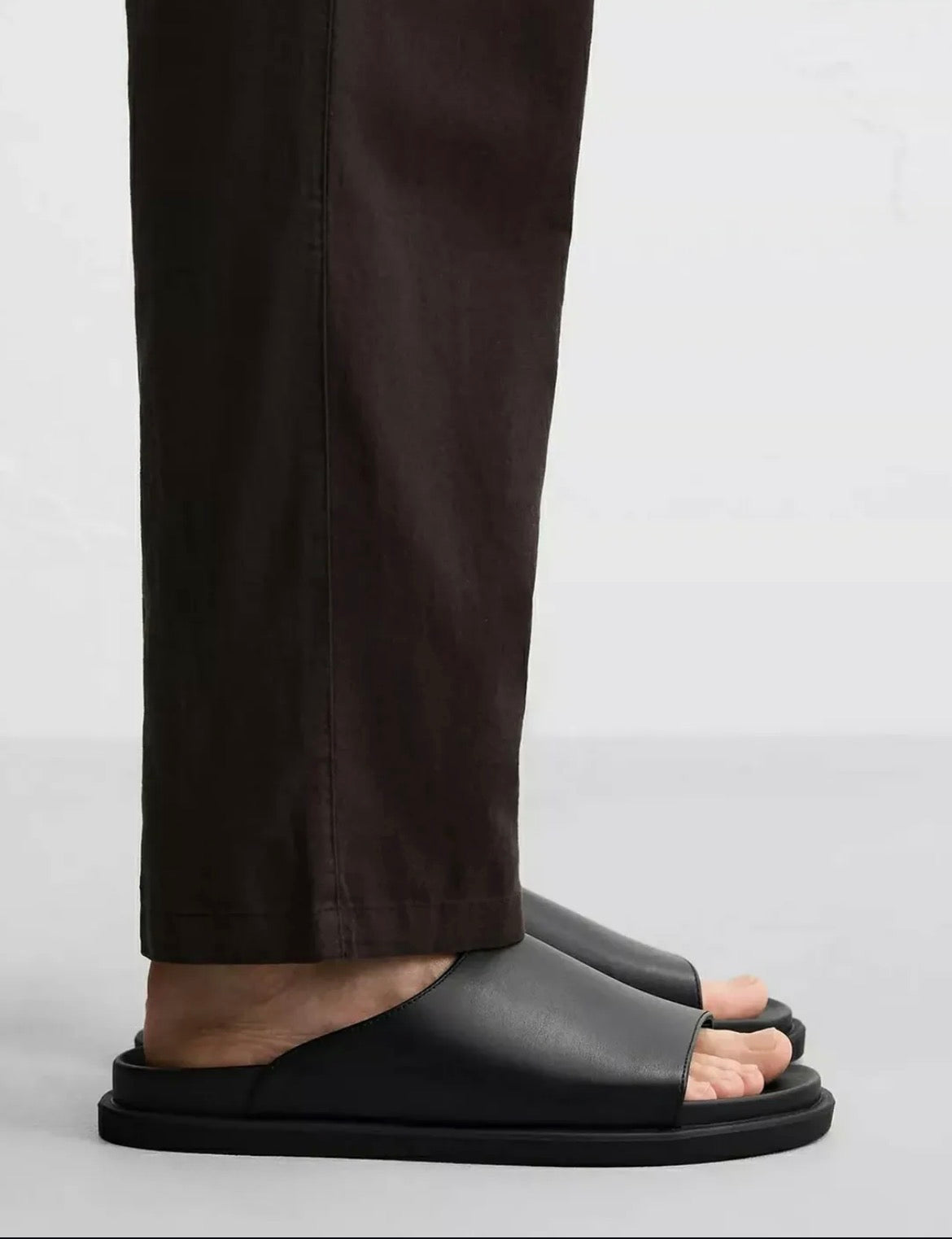 Zara black cover mens sandal