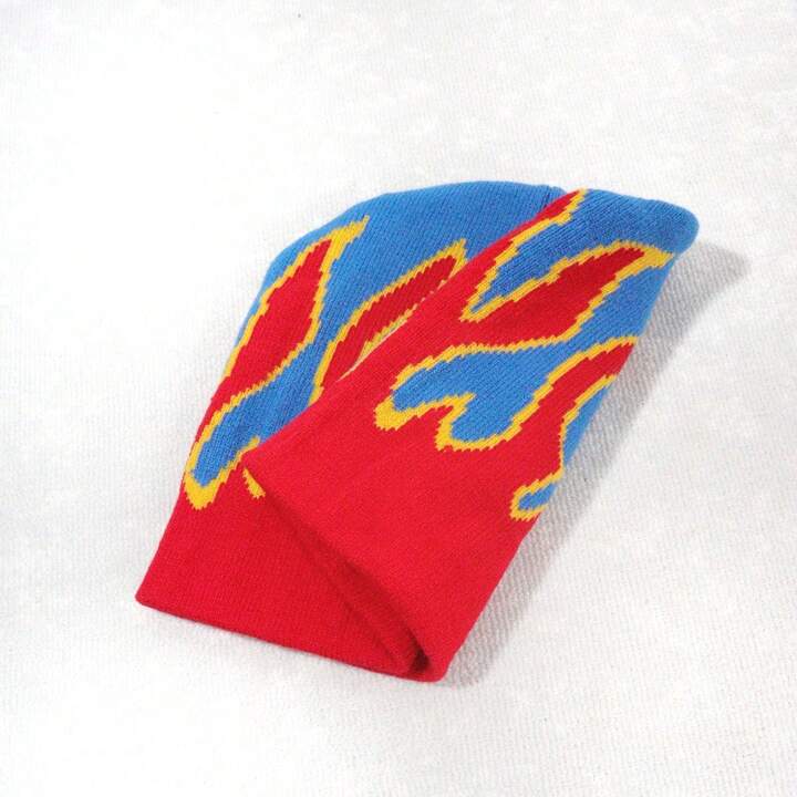 Flame pattern beanie