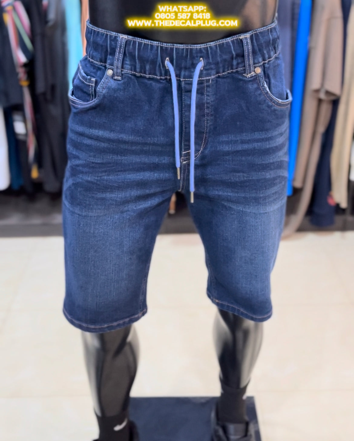 Dnm works jorts in blue